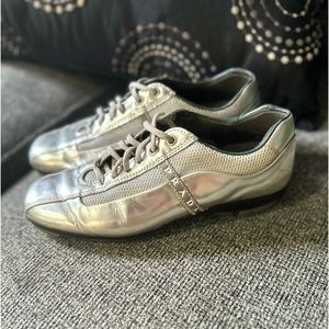 Fun silver Prada shoes!